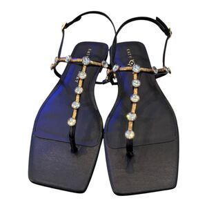 New Katy Perry Collections  “The Camie” Black Gemstone Sandals 11